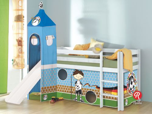 Hochbett Andre weiss mit Rutsche