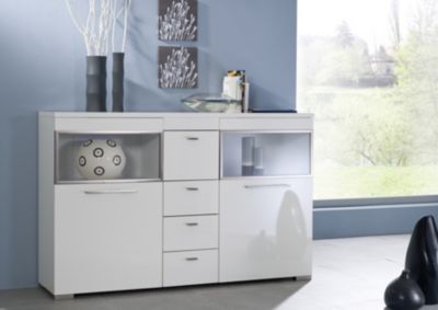 Highboard Beach weiÃ DM0533/04-2GL - ohne Beleuchtung