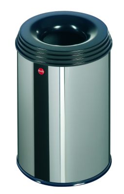 Hailo ProfiLine safe 15, flammenlÃ¶schender Papierkorb, Edelstahl