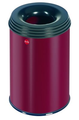 Hailo ProfiLine safe 15, flammenlÃ¶schender Papierkorb, rot