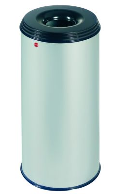 Hailo ProfiLine safe 50, flammenlÃ¶schender Papierkorb, alugrauweiÃ