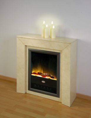 Elektrokamin Emilia, creme/ beige marmoriert