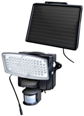 Brennenstuhl SolarLED Strahler SOL 80 IP 44 mit Bewegungsmelder, schwarz - fÃŒr den Einsatz im Freien!