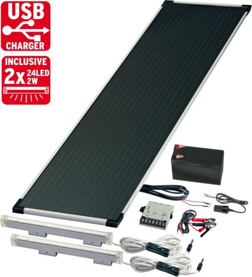 Brennenstuhl Solar EnergieSet SES P 1207 - Solarstrom f&uuml;r Gartenh&auml;user, Camping und Garagen