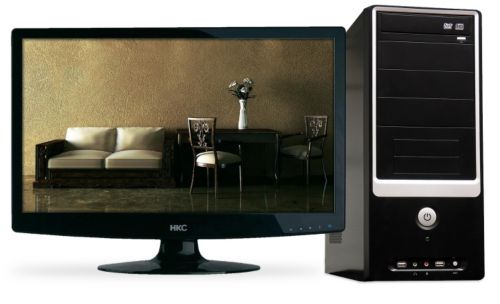 Joy-IT X2-RsY - Multimedia PC mit 55,9cm Monitor ohne Betriebssystem