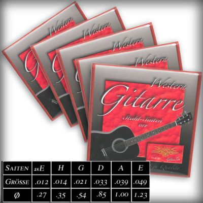 Gitarrensaiten-SÃ€tze fÃŒr Westerngitarre