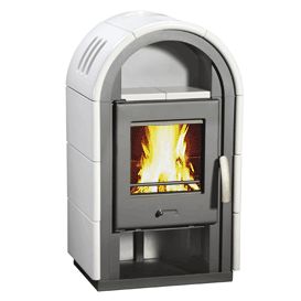 Kaminofen Mars Keramik Vanilla - mit Rohrset und Glasplatte Preisvergleich