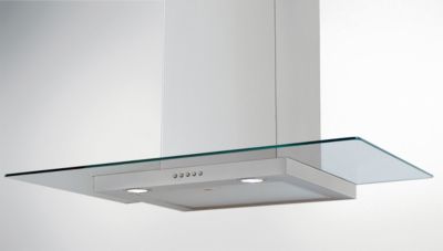 Mebasa Cucina 3000 Kaminhaube 60 cm Edelstahl mit geradem Glasschirm