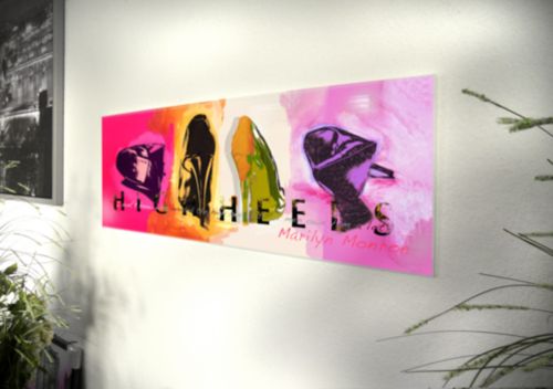 Glasbild Highheels