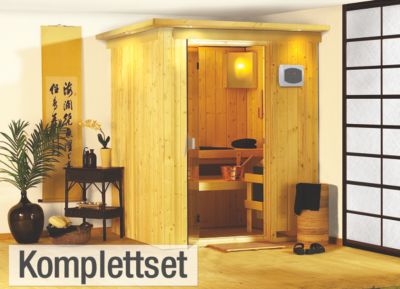 Produkt Karibu Norin 68 mm Sauna-Komplettset Fronteinstieg