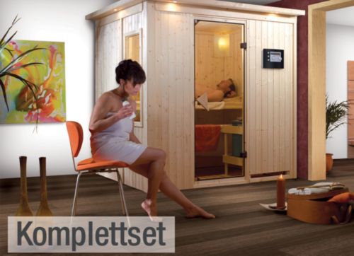 Karibu Bodin 68 mm Sauna-Komplettset Fronteinstieg