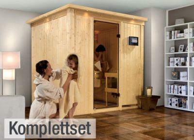 Karibu Sodin 68 mm Sauna-Komplettset Fronteinstieg