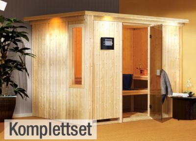 Karibu Gobin 68 mm Sauna-Komplettset Fronteinstieg