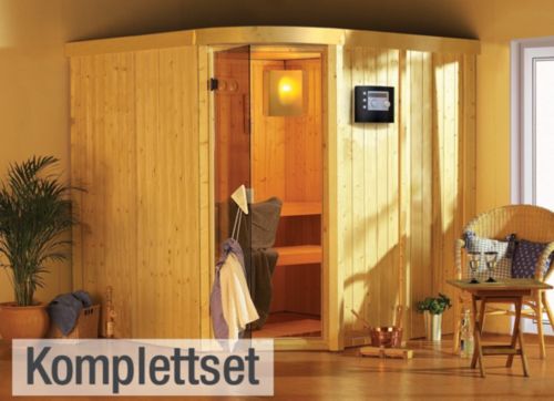 Karibu Aukura 68 mm Sauna-Komplettset Rundeinstieg