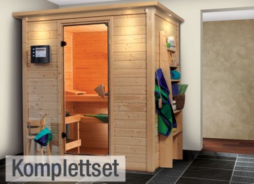 Karibu Namib 40 mm Sauna-Komplettset Fronteinstieg