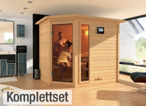 Karibu Tanami 40 mm Sauna-Komplettset Eckeinstieg