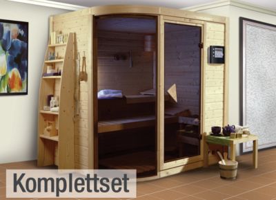 Karibu Rondira 1 40 mm Sauna-Komplettset Fronteinstieg