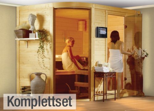 Karibu Rondira 2 40 mm Sauna-Komplettset Fronteinstieg
