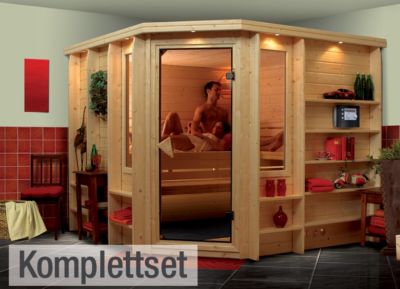 Karibu Marona 40 mm Sauna-Komplettset Eckeinstieg Preisvergleich