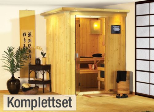 Karibu Minja 68 mm Sauna-Komplettset Fronteinstieg