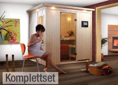 Karibu Fanja 68 mm Sauna-Komplettset Fronteinstieg