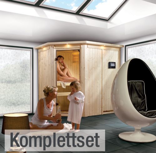 Karibu Saja 68 mm Sauna-Komplettset Fronteinstieg