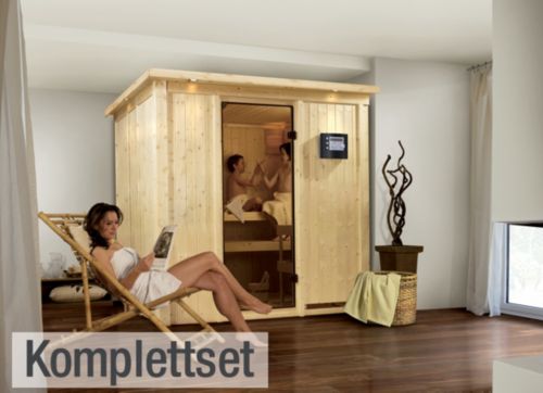 Karibu Daria 68 mm Sauna-Komplettset Fronteinstieg