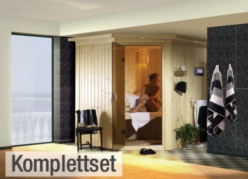 Karibu Lilja 68 mm Sauna-Komplettset Eckeinstieg