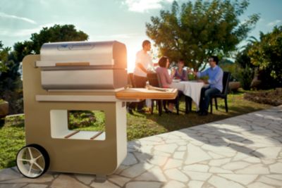 Bob Grillson Holzpelletgrill, reinweiÃ-gelbgrau
