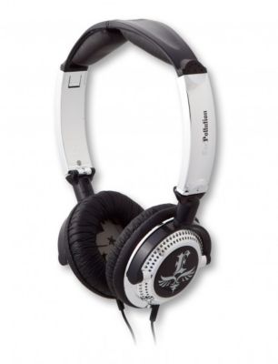 IFROGZ EarPollution Nerve Pipe Headphones - Earlogo - Chrome/Black