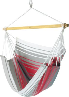 H&auml;ngesessel Grenada - Streifen rot/ wei&szlig;/ anthrazit Preisvergleich