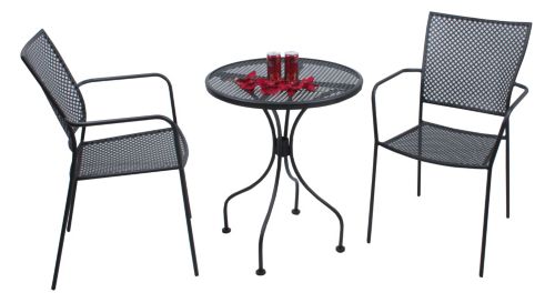 Balkon-Set 3-tlg., Stahl