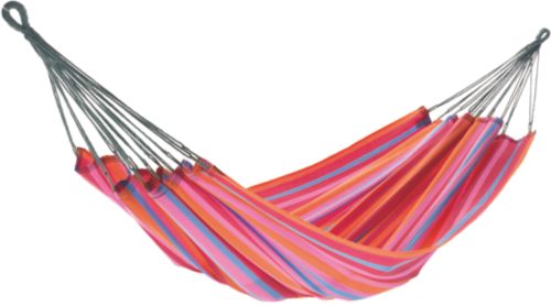 Tuchh&auml;ngematte Joia - rosa, rot, orange, blau gestreift