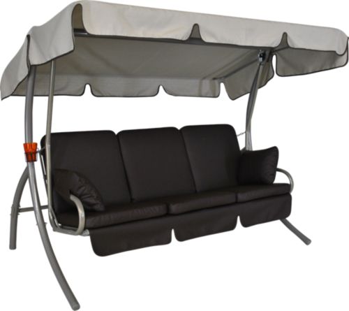 Hollywoodschaukel Premium Comfort 3-sitzig - champagner beige...