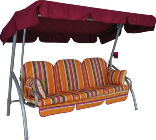 Hollywoodschaukel Deluxe 3-sitzig - Design Streifen