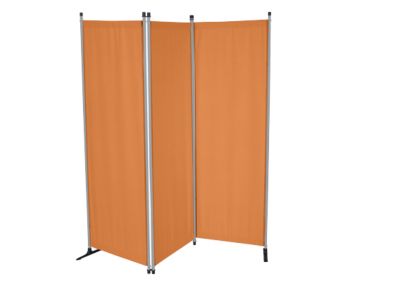 Paravent 3-tlg. - eisengrau, terracotta Preisvergleich