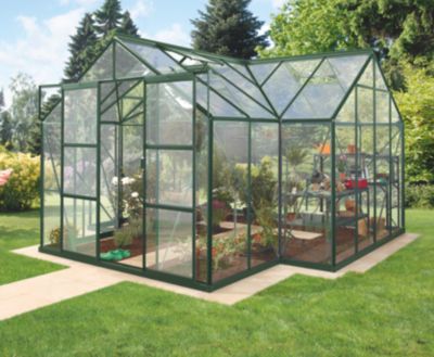 Produkt Pergart Gewächshaus Sirius grün lackiert, mit 4mm Einscheibensicherheitsglas