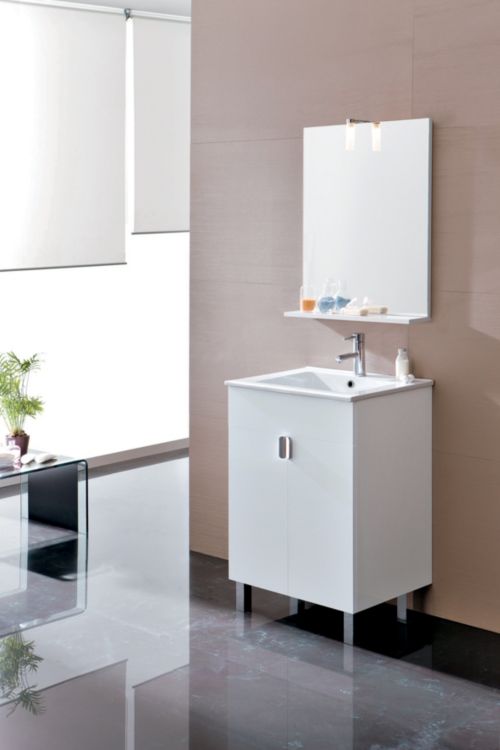 Badm&ouml;bel-Set Nova wei&szlig; 60 cm - ohne Hochschrank