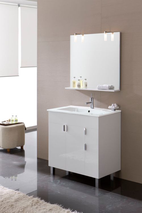 Badm&ouml;bel-Set Nova wei&szlig; 80 cm - ohne Hochschrank