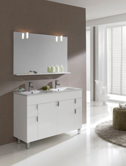 Badm&ouml;bel-Set Nova wei&szlig; 120 cm - ohne Hochschrank