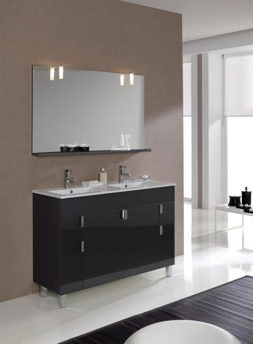 Badm&ouml;bel-Set Nova anthrazit 120 cm - inkl. Hochschrank