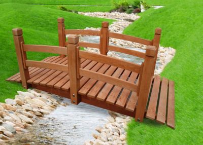 HolzbrÃŒcke 150 cm aus Kiefernholz fÃŒr Natur und Garten