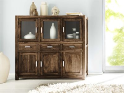 Highboard Wiam 1508 massiv Sheshame, natur