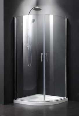 myBATH Echtglas-Duschabtrennung, Viertelkreis mit 2 T&uuml;ren, 6 mm Sicherheitsglas, 900x900x1 Preisvergleich