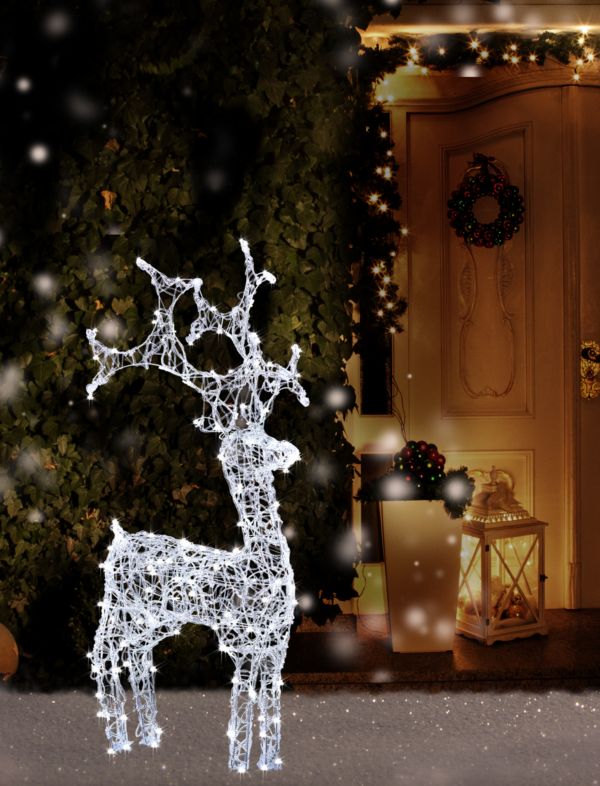 H&s rentier weihnachtsbeleuchtung für aussen 60 leds ...