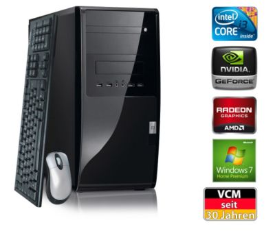 VCM PC-System \"Arges\" | Intel Core i3-2130 (2x 3,4 GHz) | Speicher w&auml;hlbar Preisvergleich