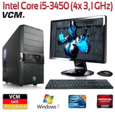 ErfÃŒllen Sie sich den Traum von Ihrem ganz persönlichen Wunsch-PC, welcher bereits komplett vorinstalliert geliefert wird. Die Marke VCM assembliert alle PC-Systeme an einem Arbeitsplatz in Deutschland. Highlights: - Intel Core i5-2400 (4x 3,1 Ghz) - SpeichergröÃe und Grafikkarte wÀhlbar - Schneller DVD-Brenner - Ausreichend USB-AnschlÃŒsse, Cardreader etc. - PC-System bereits komplett vorinstalliert - Assemblierung in Deutschland Wer wie VCM die Welt immer wieder mit neuen Augen sieht, kan VCM Gaming-PC-Set (PC+TFT) Â