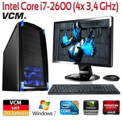 VCM Gaming-PC-Set (PC+TFT) \"Anotana\" | Intel Core i7-2600 (4x 3,4 GHz) | Speic Preisvergleich