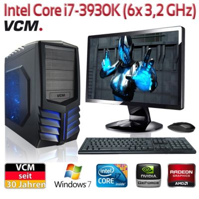 VCM Gaming-PC-Set (PC + TFT) \"Sarentina\" | Intel Core i7-3930K (6x 3,2 GHz) |  Preisvergleich