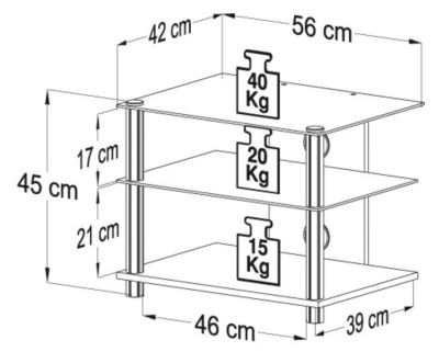 VCM TV-M&ouml;bel \"Fino\" | Rack Aluminium & Glas Preisvergleich